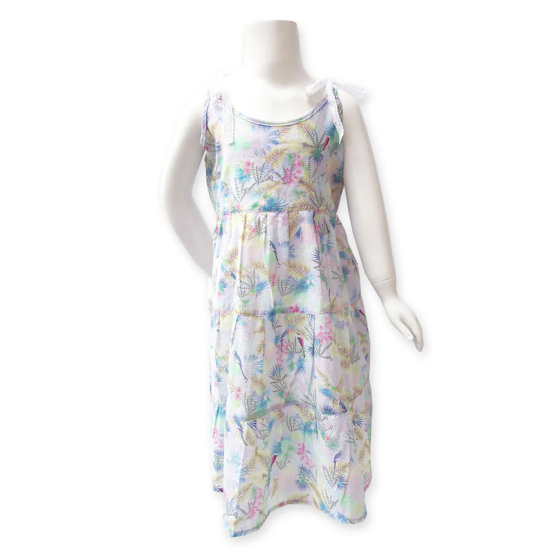 Tropical Bird Pink Beach Dress