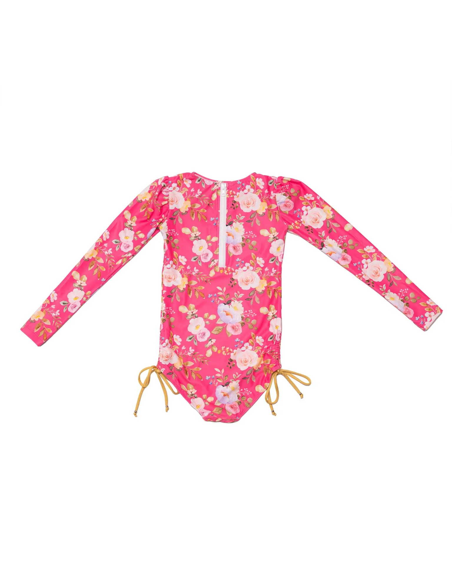 Long Sleeve One Piece Swimsuit with Side Ties - Image 5