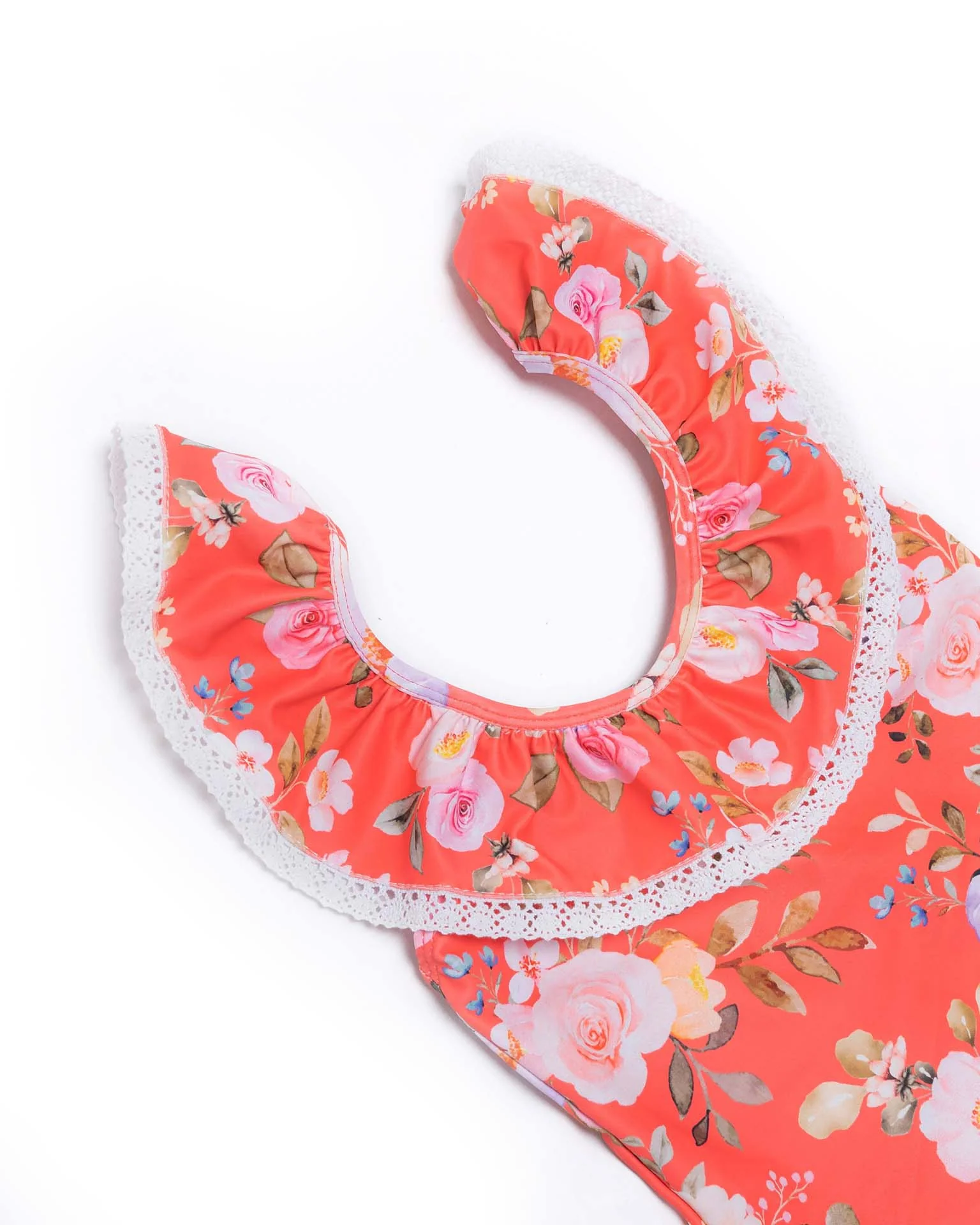 Ruffle Neck One Piece Swimsuit - Image 3