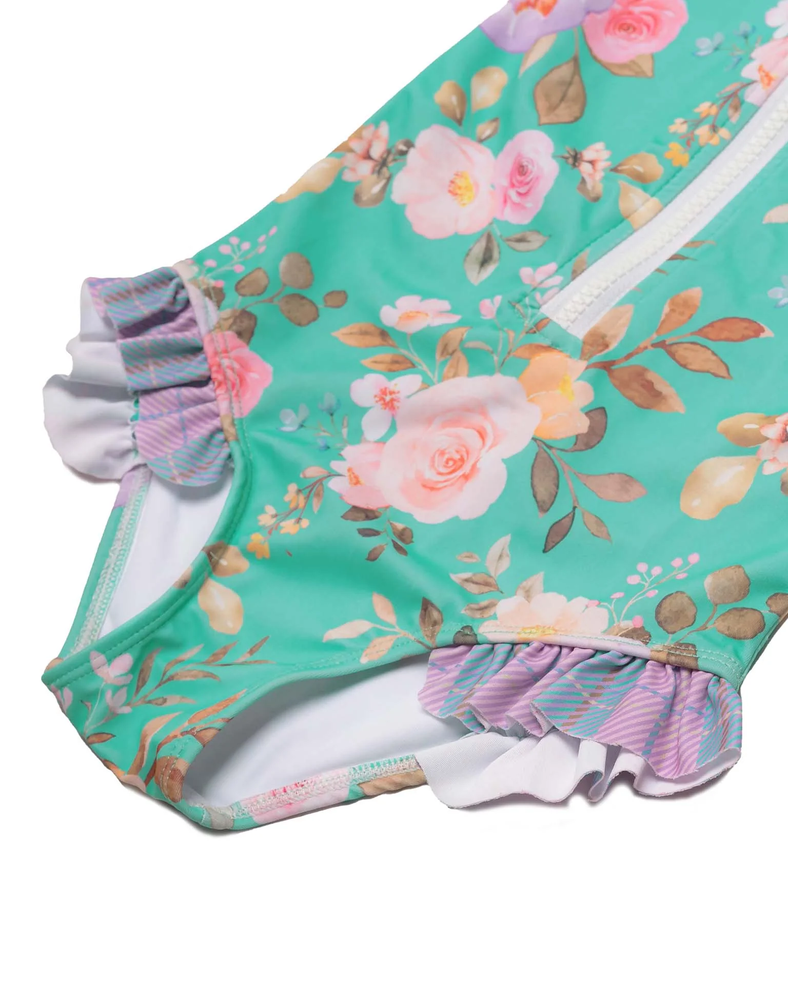 Long Sleeve Zip One Piece Swimsuit - Image 3