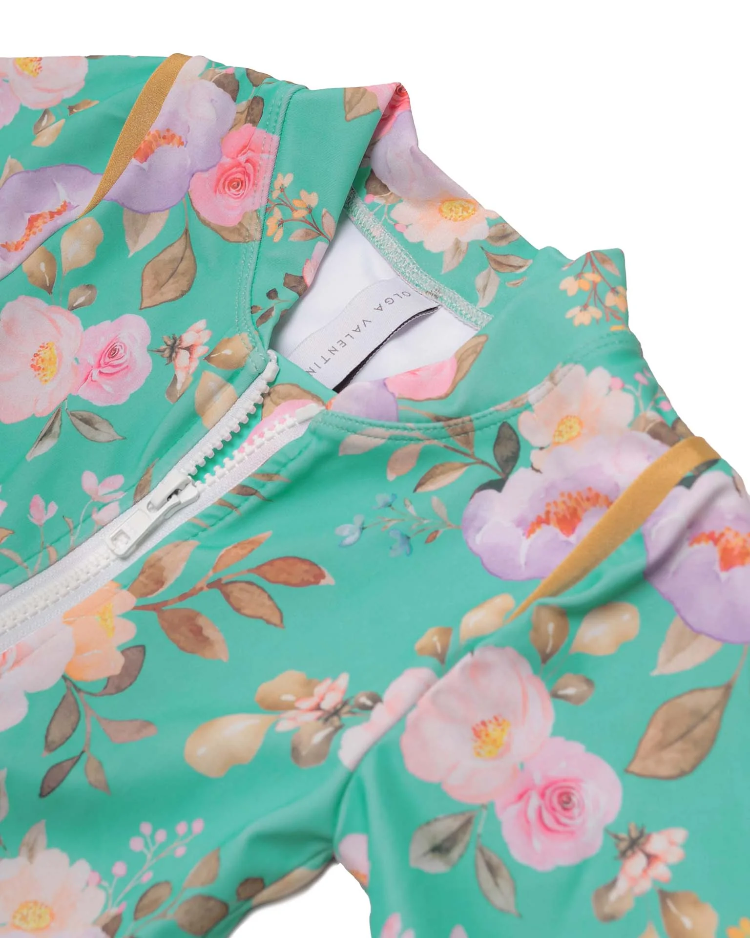 Long Sleeve Zip One Piece Swimsuit - Image 4