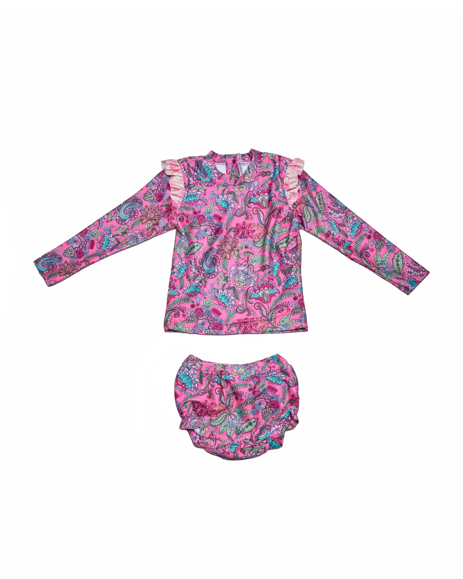 Baby Girl Swim Set – Long Sleeve & Frill Bottoms (Liberty)