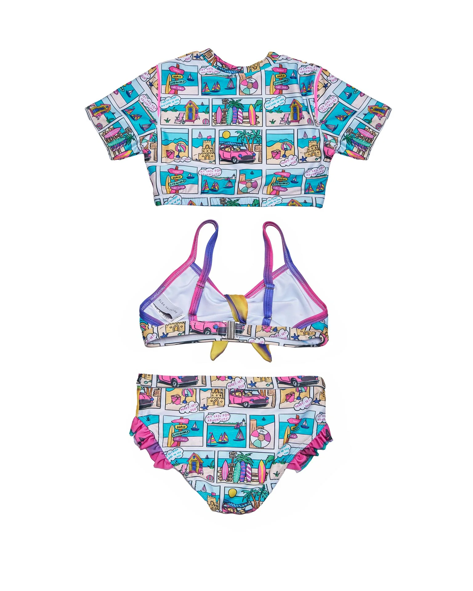 Girls 3 Piece Swim Set (Bondi Print) - Image 3