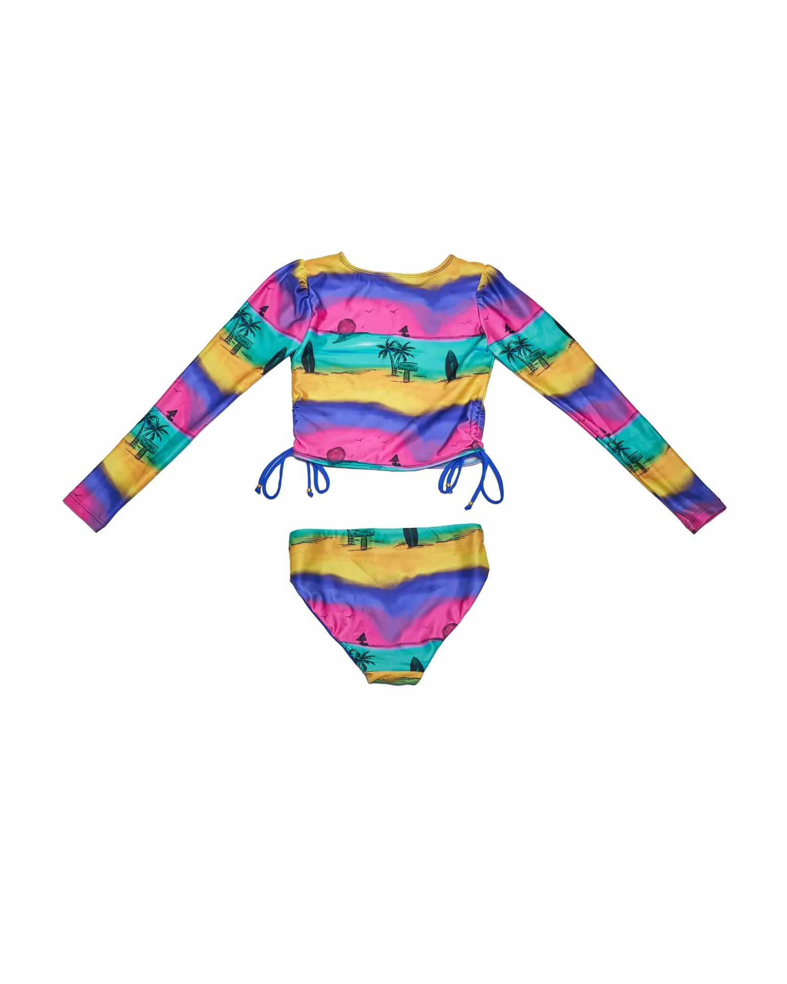Girls Bikini Set (Side Tie Top & Reversible Bottoms) – Camp Cove - Image 5