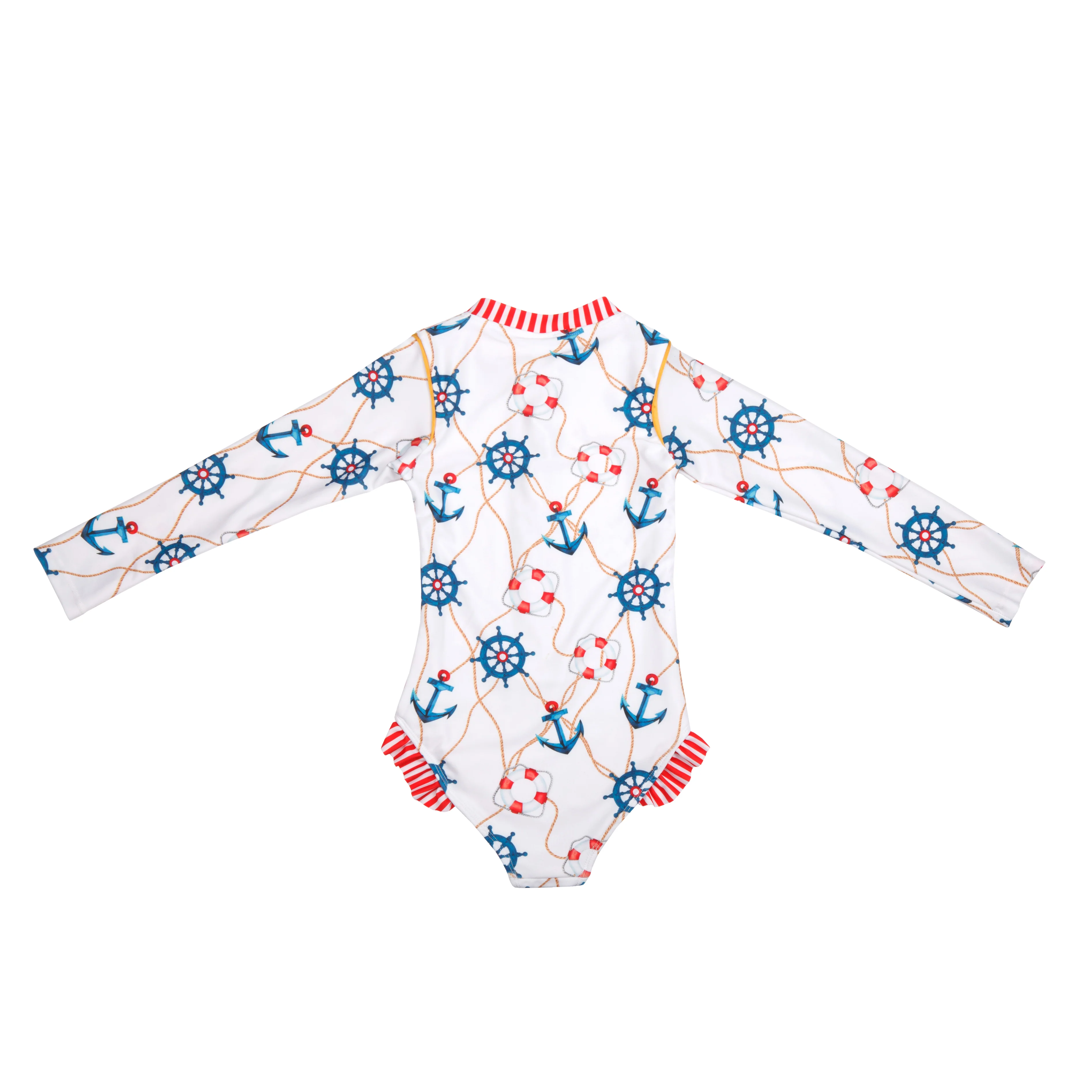 Long Sleeve Zip One Piece Swimsuit - Image 3